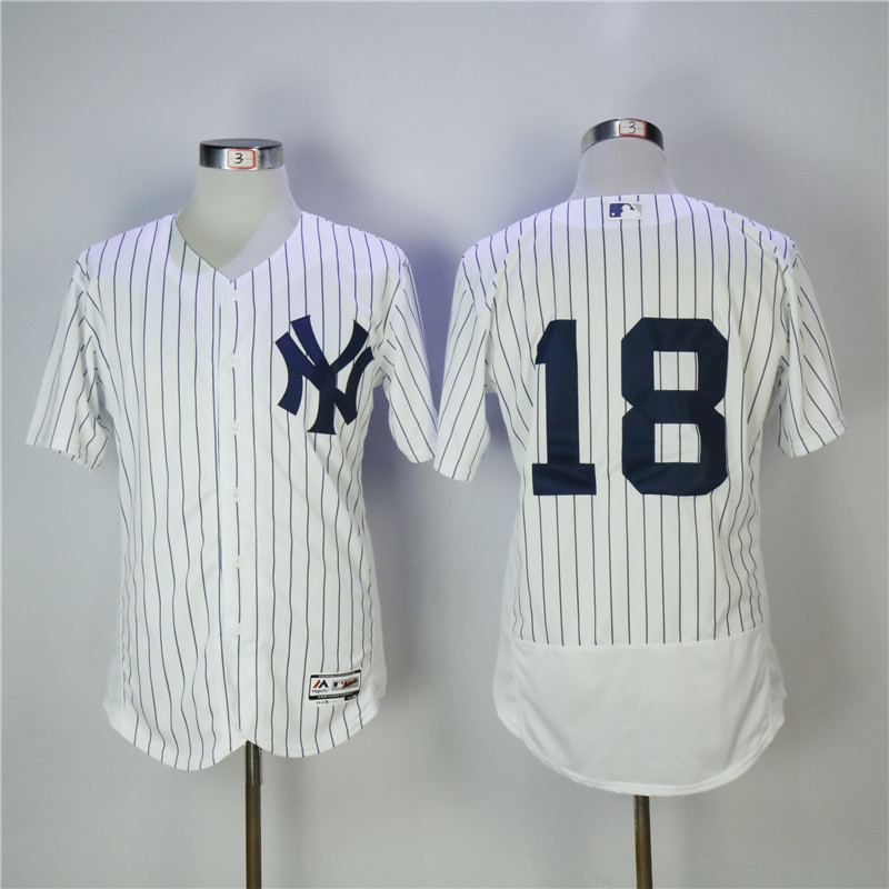 Men's New York Yankees #18 Didi Gregorius White Flexbase Stitched MLB Jersey